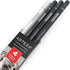 ARTEZA Charcoal Pencil Set, 3 Black Pencils – Soft, Medium, and Hard, and 1 White Pencil – Medium, Art Supplies for Drawing, Sketching & Shading...