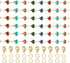 Pandahall 13.12 Feet Rhinestone Heart Links Chains Colorful Crystal Glass Heart Golden Chains Unwelded Jewelry Chains for Bracelet Necklace Jewelr...