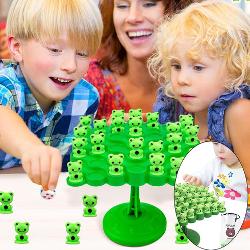 Frog balance Game?Balance Board Game?Two-Player Balanced Tree Board Game, Montessori Frog Balance Tree Educational Toys, Children Desktop Game Gif...