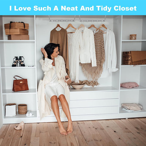 Space Saving Hangers, 10PCS Magic Hangers, 5 Holes Sturdy Plastic Hanger Clothes Organizer, Closet Organizers and Storage, Space Saver Hangers Org...