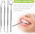 Dental Tools, Professional Teeth Cleaning Oral Care Hygiene Kit, Stainless Steel Dental Pick Tooth Scraper Tartar Plaque Remover for Dentist, Pers...
