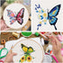 tyrixma 3 Sets Embroidery Starter Kit with Butterfly Flower Pattern for Beginners, Cross Stitch Kits for Adults with 3 Embroidery Hoops, Color Thr...