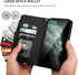 KIHUWEY Compatible with iPhone 12 Pro Max Wallet Case Premium Leather Zipper with Card Holder and Wrist Strap,Kickstand and Protective Lanyard Pur...