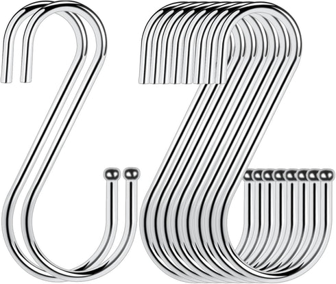 Heavy Duty S Hooks,Stainless Steel Metal S Hooks for Hanging Pots and Pants,Can with Stand up to 35 Pounds S Hook for Hanging Plants,Kitchen,Towel...