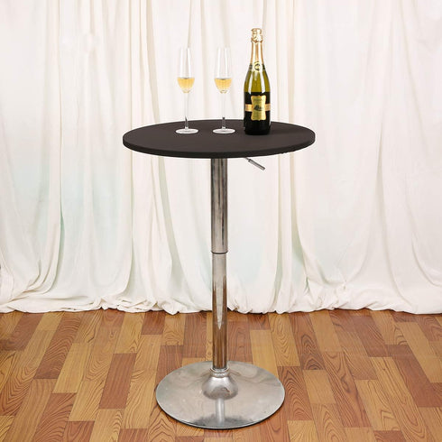 JISEN Cocktail Spandex Round Tablecloth Fitted Stretchable Table Cap 28 Inch A-Black...