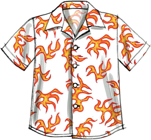 McCall's Patterns M6548 Children's/Boys' Shirt, Top and Shorts, Size CHJ (7-8-10-12-14)...
