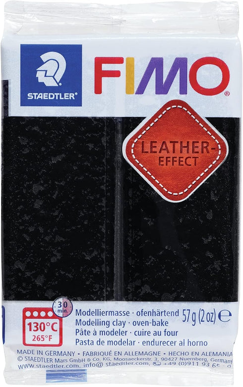 Fimo Leather Effect Polymer Clay 2oz-Black -EF801-909...