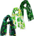 3 Pcs Women's St. Patrick's Day Scarf Long Green Shamrock Scarf Lightweight Irish Clover Silky Scarf Women Sheer Wrap Shawls Holiday Outfits Costu...