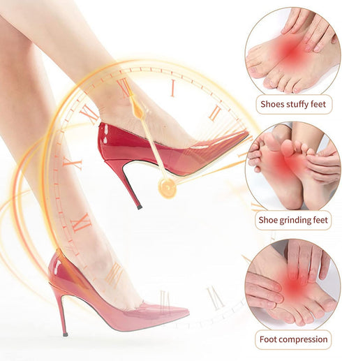 Invisible Breathable Honeycomb Fabric Ball of Foot Pads, Thickened Soft Metatarsal Cushions Socks for Flats High Heels, Prevention Pain Relief Reu...