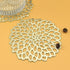 Sweet Elegance® Coasters Set of 6 Hollow PVC Coaster Cup Mats Thanksgiving Table Ornament Decorations for Home Festival (Gold Flowers)...