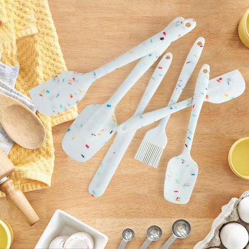 Silicone Spatula Set 6 Piece Heat Resistant Rubber Spatulas Set for Baking Cooking and Mixing Kitchen Utensils Seamless One Piece Spatula with Sta...