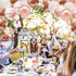 Rose Gold Confetti Balloons, 50pcs 12 Inch Metallic Confetti White and Rose Gold Latex Balloons with 33 Feet String for Birthday Party Wedding Ann...