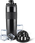 Ice Shaker Insulated Stainless Steel Shaker Bottle | 20 oz, Black | Cold for 24+ Hours | Insulated Cup with Twist-on Agitator | Odor-Free Bottle f...