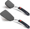 2 Pack Flexible Silicone Spatula Turner, 600°F Heat Resistant Silicone Spatula Set for Nonstick Cookware, Kitchen Silicone Cooking Utensil Set for...