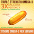 Omega-3 Fish Oil 3750mg Triple Strength - 180 Burpless Softgels | EPA 1200mg + DHA 900mg | Promotes Healthy Heart, Immune System, Eyes, Skin & Bra...