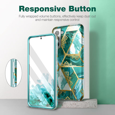 SURITCH Phone Case for Samsung Galaxy S21 Plus 6.7 inches, Front Cover with Built-in Screen Protector Full-Body Protection Shockproof TPU Bumper P...