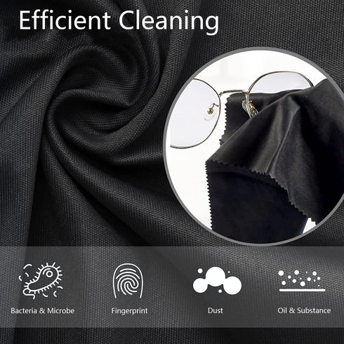 Extra Large Microfiber Cleaning Cloths(12"x 12") for Eyeglasses,Sensitive Optics, Electronic Screens, Cell Phones,Lens,Glasses, Camera Lenses| Eye...