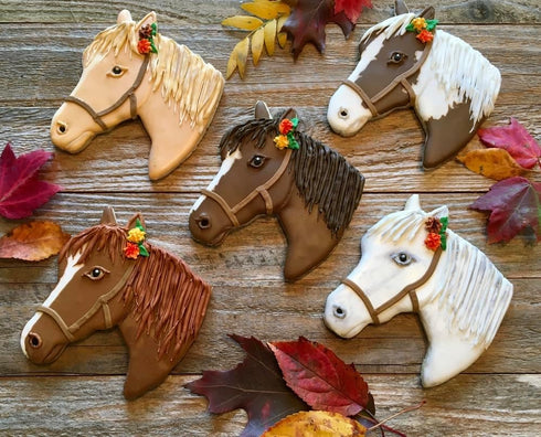 Western Horse Cookie Cutter 2 Piece Set from The Cookie Cutter Shop - Horseshoe & Horse Head Cookie Cutters – Tin Plated Steel - Made in the USA...