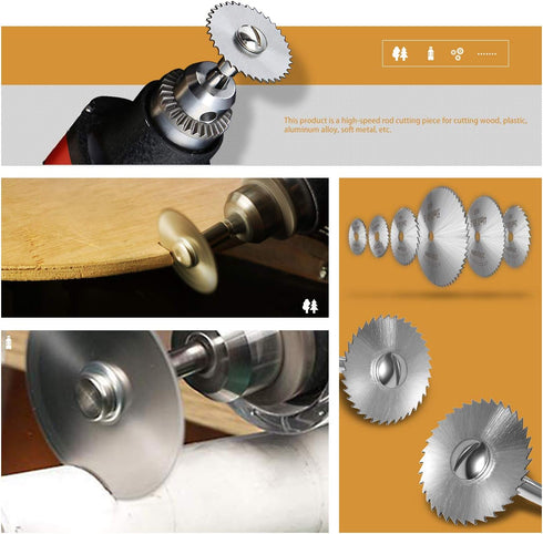 Cutting Wheel Set Compatible with Plastic 36pcs for Rotary Tool, HSS Circular Saw Blades 6pcs, Resin Cutting Discs 20pcs, 545 Diamond Cutting Whee...