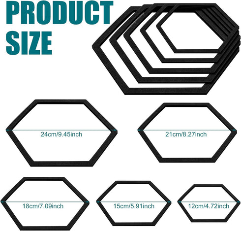 5pcs Aquarium Floating Plant Corral, Foam Fish Feeding Rings Hexagon Fish Tank Food Ring for Keeping Floating Plants in Place (Black)...