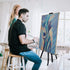Portable Artist Easel Stand, Metal Tripod Adjustable Easel for Painting Canvases Height from 17 to 66 Inch,Carry Bag for Table-Top/Floor Didplayin...