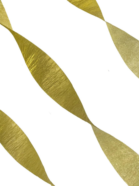 Green and Dark Metallic Gold Crepe Paper Streamers (2 Rolls Each Color) MADE IN USA!...