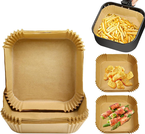 150 Pack Square Mini Air Fryer Liners for 2qt Air Fryer...