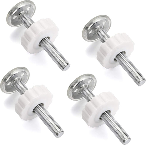 OwnMy M10 (10mm/0.39") Gate Adapters 4PCS Gate Threaded Spindle Rod Accessory Pressure Gate Replacement Parts Screw Mounted Bolts Kit for Stair Ra...