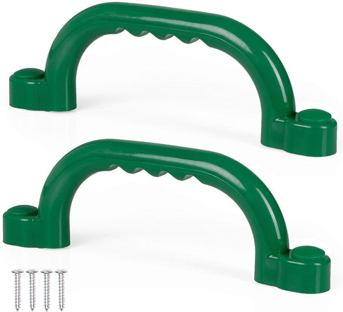Play Platoon Playground Safety Handles, 2 Pack - Green Grab Handle Bars for Outdoor Jungle Gym or Swing Set...