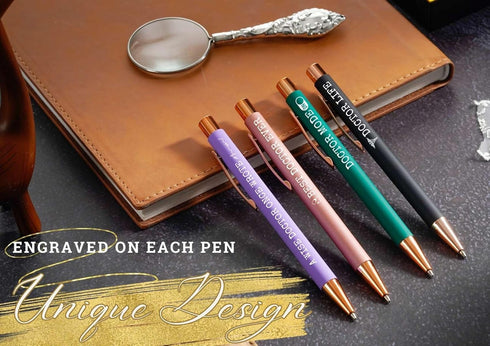 InnoBeta Doctor Gifts for Women, Ballpoint Pen Set of 4, Funny Inspirational Pen, Office Tools for Doctor, Med School Students...