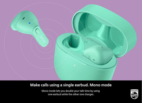 PHILIPS T2236 True Wireless Headphones with IPX4 Water Resistance and Super-Small USB-C Charging case...