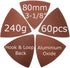 60 Pcs 240 Grits 3-1/8 Inch 80mm Triangular Oscillating Tool Sanding Paper for Wood Sanding Fit 80mm Triangular Multi Tool Sanding Pads XG8020240...