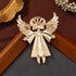 Vintage Colourful Angel Brooch Pin for Women Geometric Golden Enamel Cartoon Wing Lapel Pins Cute Dress Accessories Birthday Christmas Wedding Jew...