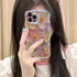 Jusy Oil Painting Flower Compatible with iPhone 11 Pro Max Case, Colorful Retro Floral Cute Curly Wave Frame Women Girls Cover for Apple 11 Pro Ma...
