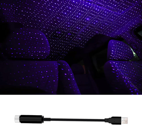 1 PC Car Starry Sky Light, USB Star Night Light, Projector Night Light Atmosphere Light, Portable Adjustable Romantic Star Light, for Bedroom Part...