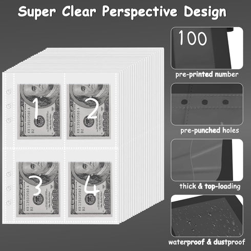 100 Envelopes Money Saving Challenge Binder, A5 Budget Planner Savings Challenge Books with Cash Envelopes, Easy and Fun Way to Save $5,050, 500, ...