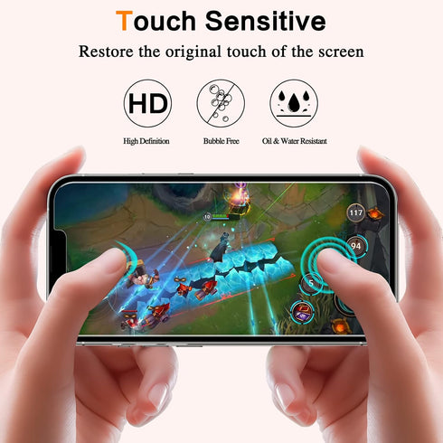 iPhone 13/13 Pro Privacy Screen Protector Mirrored Tempered Glass Film for iPhone 14, Perfect Mirror Effect, Shatterproof, Touch Sensitive, with O...
