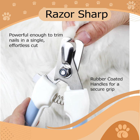 Pet Nail Clippers and Trimmers Feature a Safety Guard for Safe Professional Grooming - Heavy-Duty Design with Nail Files, Ideal for Dogs and Cats ...