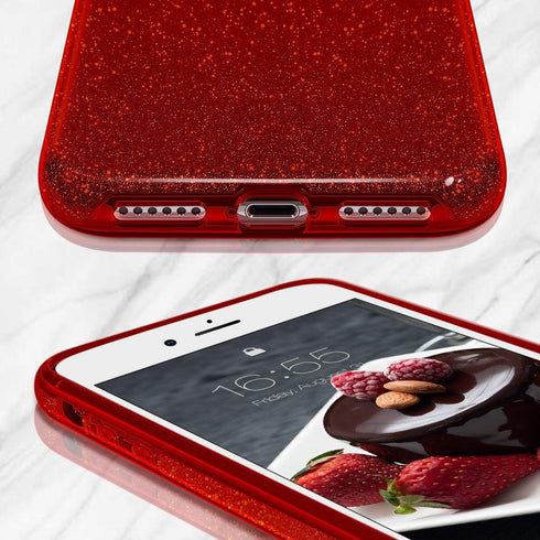 MATEPROX Compatible with iPhone Se case,iPhone 8 case,iPhone 7 Glitter Bling Sparkle Cute Girls Women Protective Christmas Case for iPhone 7/8/SE ...
