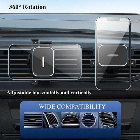 Flexible Cell Phone Holder Car, Phone Mount for Car Air Vent, Universal Auto Lock Car Phone Holder for iPhone Most Smartphone 4” - 6.7” (Black01)....