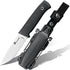 HX OUTDOORS Full Tang Camping Knife, 5CR15 MOV Stainless Steel Fixed Blade Survival Bushcraft Knife with Plastic Sheath (Black)...