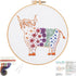 Louise Maelys Beginners Adults Embroidery Kit,Highland Cow pattern Practice kit,Starters cross stitch kit including embroidery cloth,hoop, needles...