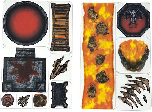 Dragon’s Lair - 24pc Double-Sided Lair & Terrain Pieces for Starters & Masters Alike - Roleplaying Objects for Dungeons & Dragons - Immersive Map ...