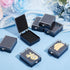 BENECREAT 30pcs Black Plastic Brooch Storage Boxes, 2.6x1.7x0.88inch Small Jewelry Brooch Storage Holder with Protective Foam for Displaying Neckl...