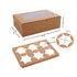 30-Set Cupcake Boxes with Inserts and Window Hold 6 Cupcakes, 9.4'' x 6.3'' x 3'', Brown Food Grade Kraft Cupcake Holder for Cookies, Muffins, Bak...