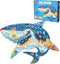 128 Piece Puzzles for Kids Animal Shaped Jigsaw Puzzles Floor Puzzle for Kids Ages 6+ Educational Learning Gifts for Boys and Girls (25" x 18.5" S...