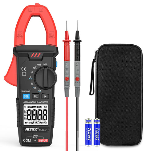 MESTEK Digital Clamp Meter Multimeter Voltage Tester 4000 Counts Auto-Ranging Amp Volt Ohm Meter with NCV, Measures AC/DC Voltage,AC Current, Capa...