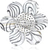 AeraVida Elegant Hand Painted White Zebra Theme Mother of Pearl Floral Style Pin or Trendy Beautiful Brooch...
