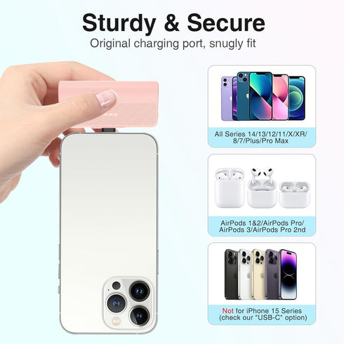 KKD Portable Charger for iPhone,MFi Certified with 5000mAh Small Power Bank Charging?Upgrade Portable Phone Charger Battery Pack Compatible with i...