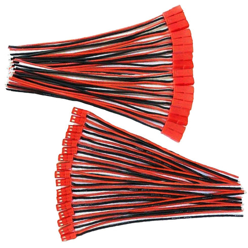 JST 2 Pin Male Female Connector 22AWG Red Black 5.9inch Wire for RC Plane Battery RC Connector Cable 25Pair...